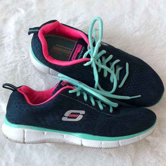 skechers memory foam blue